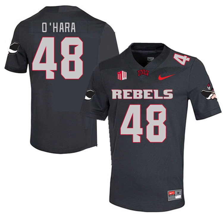 Men #48 Ryan O'Hara UNLV Rebels 2023 College Football Jerseys Stitched-Charcoal - Click Image to Close